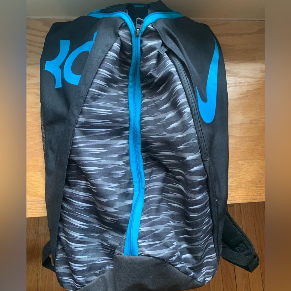 Nike KD Kevin Durant Black and Blue Backpack with insulated pocket
